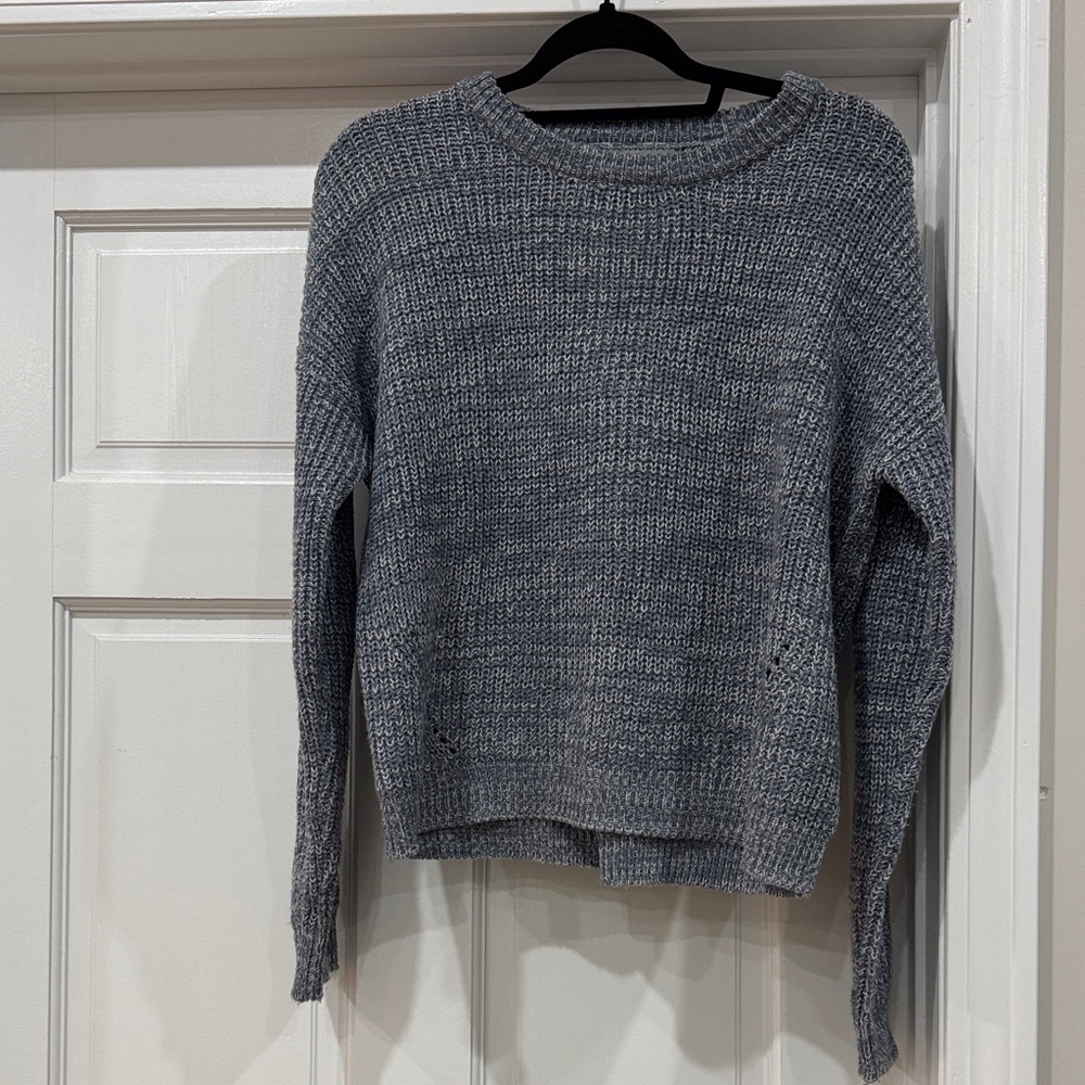 Hippie Rose Gray Women's Slightly Opened Back Sweater